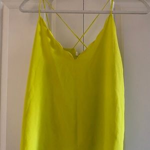 Neon yellow tank top